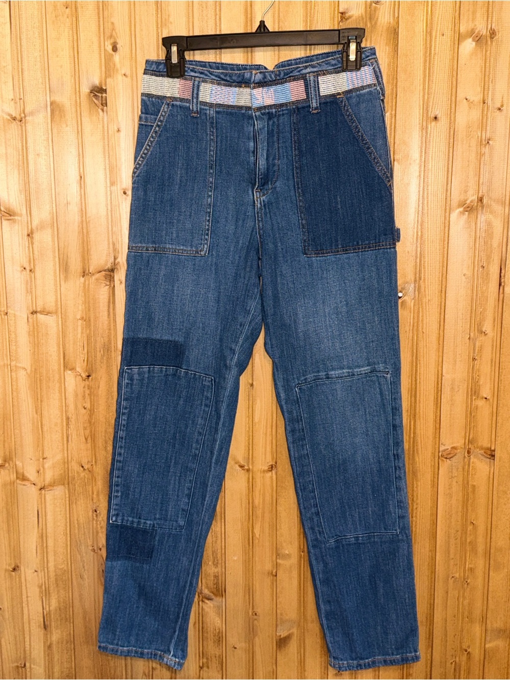 Pilcro and the Letterpress by Anthropologie  Patchwork Carpenters Jeans Size 27